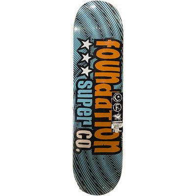 Foundation 3 Star Skateboard Deck -7.88 Orange - Assembled AS Complete Skateboards