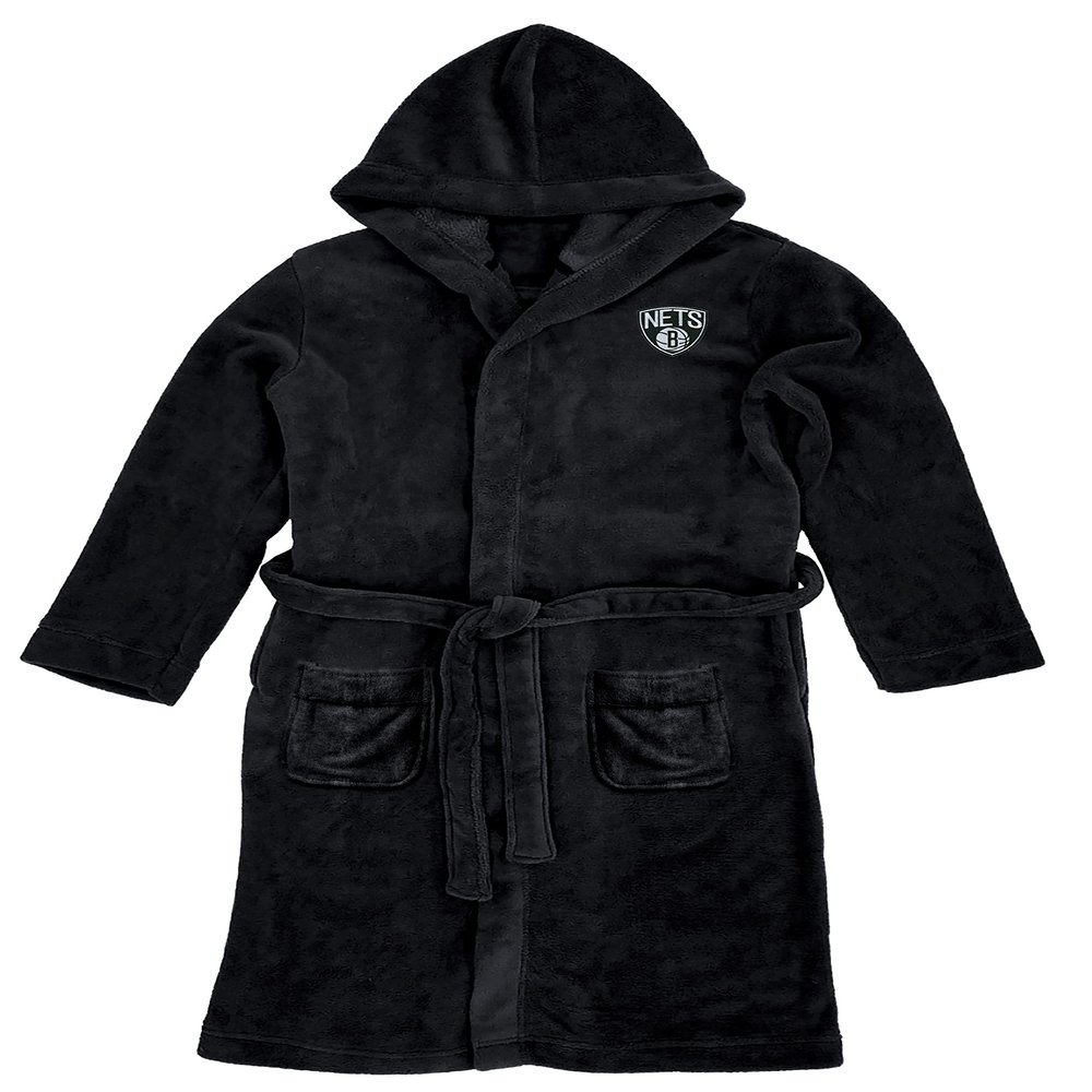 Northwest NBA Hooded Silk Touch Robe, 26" x 47" Brooklyn Nets