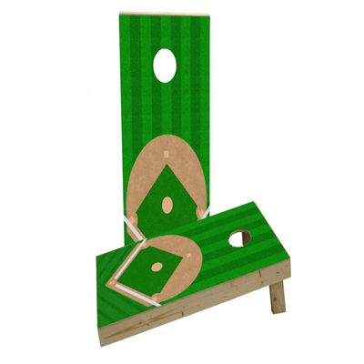 Baseball Diamond Custom Cornhole Board Game Set