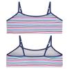 Rene Rofe Girls Training Bras - 5 Pack Soft Stretch Cotton Bra, Cami Style Girls Underwear with Adjustable Straps (7-14), Size 10-12, Pink/Blue Stars view 4