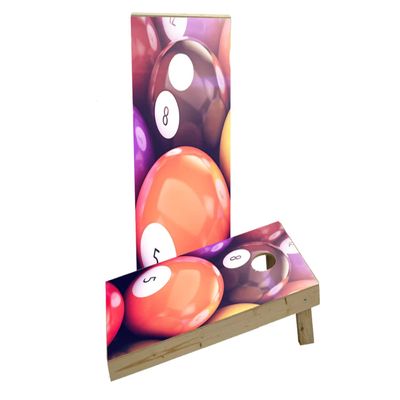 Billiards Custom Cornhole Board Game Set
