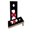 Alabama State Flag Outline (Black Background) Custom Cornhole Board Game Set view 1