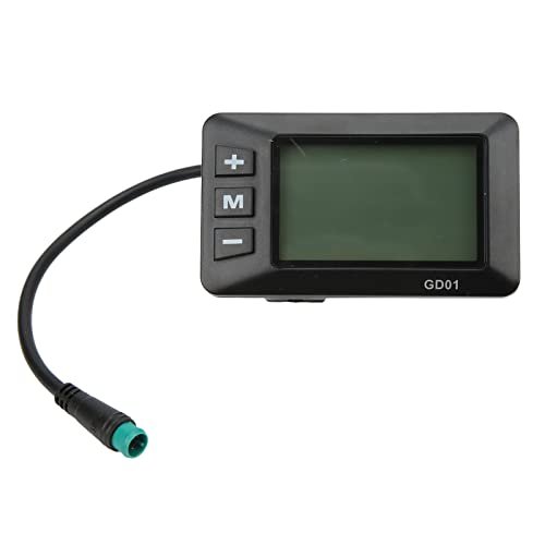 Estink Electric LCD Display, 36V 48V E LCD GD01 Display 5 Pin Plug Display Control Panel LCD Display Cycling Computer Replacement for 22.2mm Handlebar