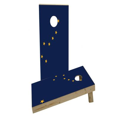 Alaska State Flag Custom Cornhole Board Game Set