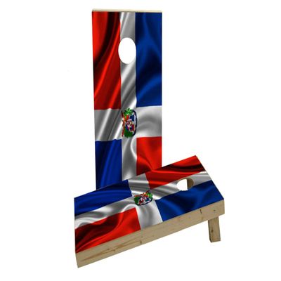 Dominican Flag Custom Cornhole Board Game Set