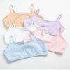 Rene Rofe Girls Training Bras - 5 Pack Soft Stretch Cotton Bra, Cami Style Girls Underwear with Adjustable Straps (7-14), Size 10-12, Blue Floral view 3