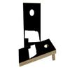 Black Nebraska Theme Custom Cornhole Board Game Set view 1
