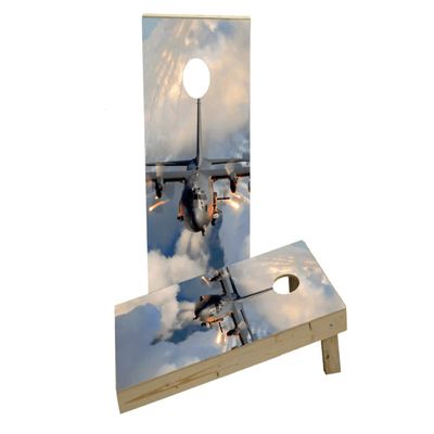 AC130 Flying Custom Cornhole Board Game Set