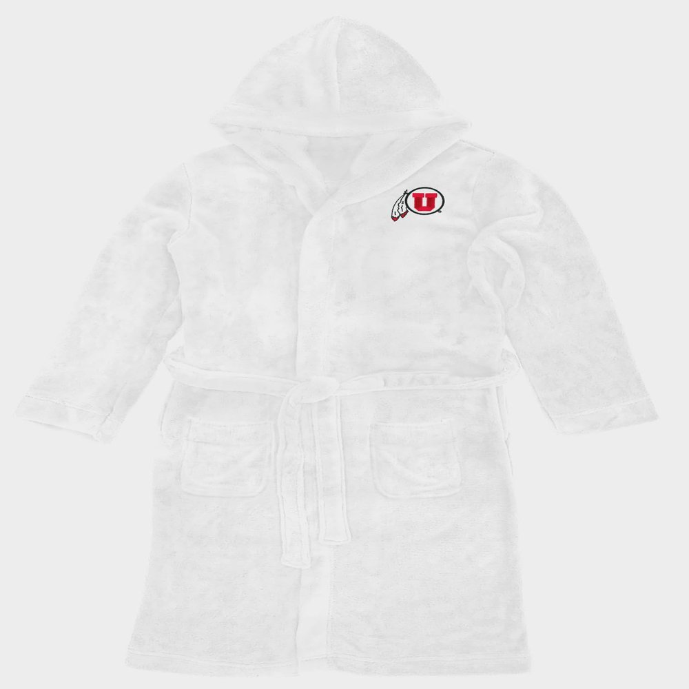 NORTHWEST NCAA Hooded Silk Touch Robe, 26" x 47" Utah Utes