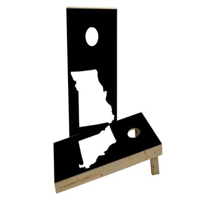 Black Missouri Theme Custom Cornhole Board Game Set
