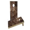 American Flag Burned Wood Look Custom Cornhole Board Game Set view 1