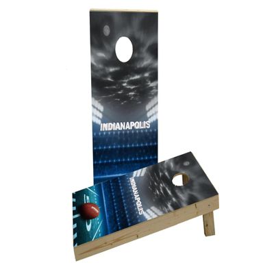 Indianapolis Football Themed Custom Cornhole Board Game Set