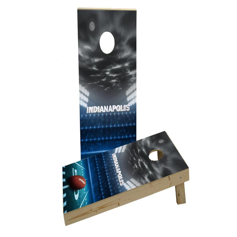 Indianapolis Football Themed Custom Cornhole Board Game Set