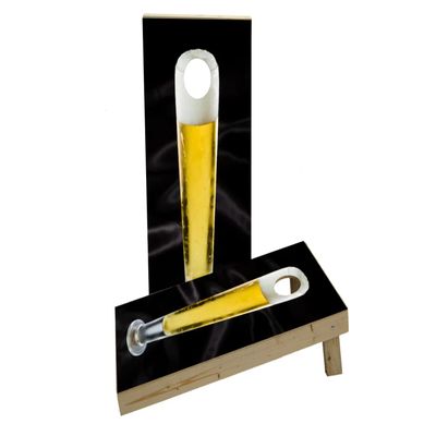 Nice Cold Tall Beer Custom Cornhole Board Game Set