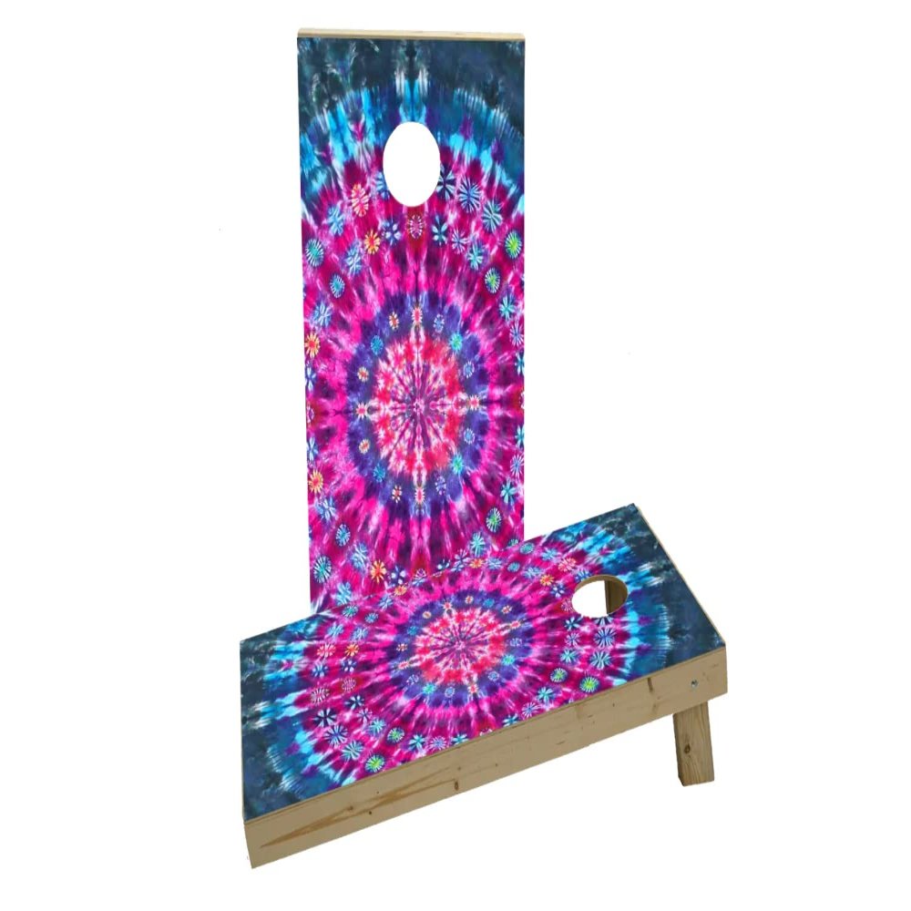 Tie Dye Custom Cornhole Board Game Set