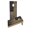 American Thin Gold (Dispatcher) Line Custom Cornhole Board Game Set view 1