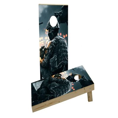Soldier Custom Cornhole Board Game Set
