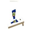 Vermont State Flag Outline (White Background) Custom Cornhole Board Game Set view 1