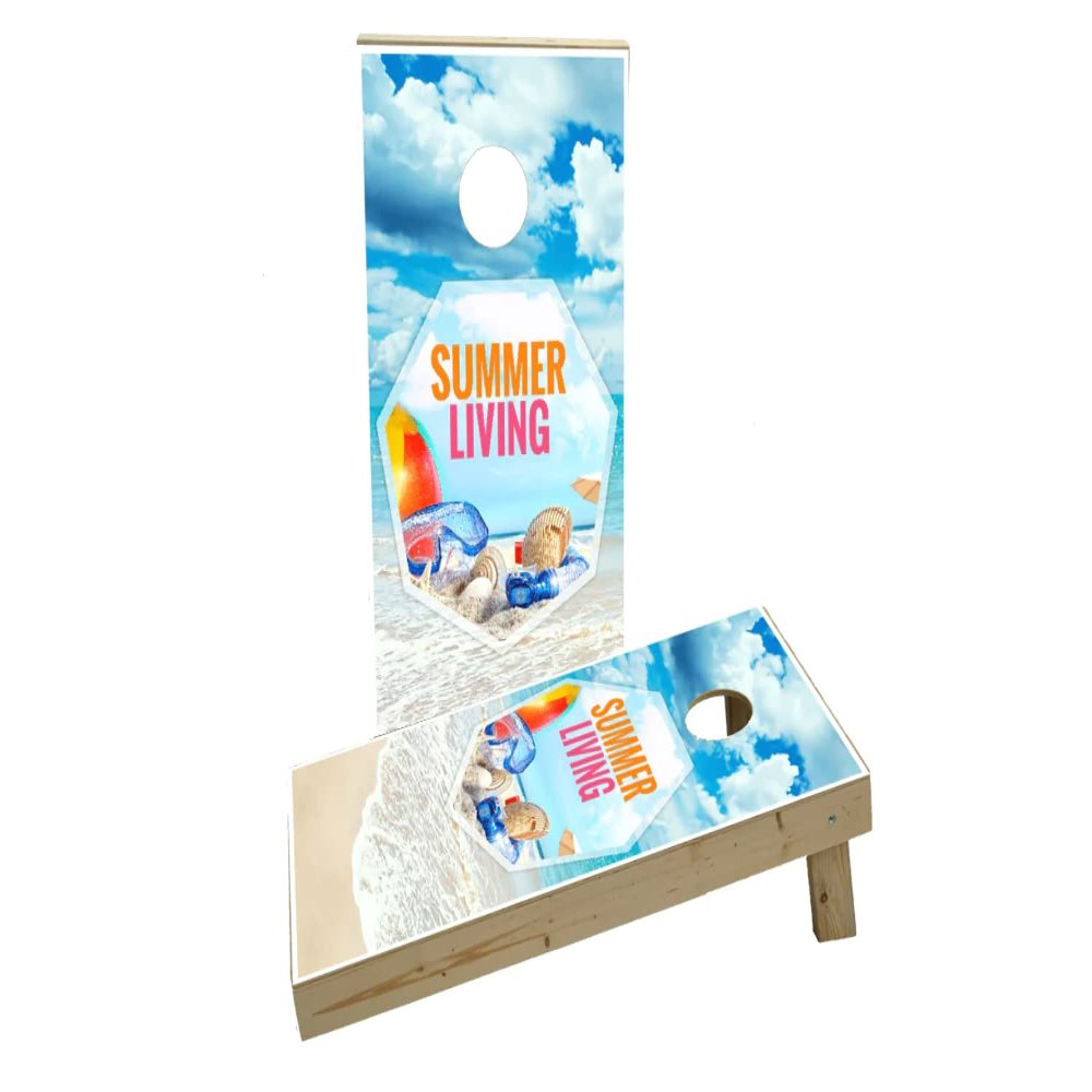 Beach #4 Custom Cornhole Board Game Set
