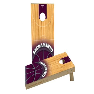 Basketball Sacremento Custom Cornhole Board Game Set