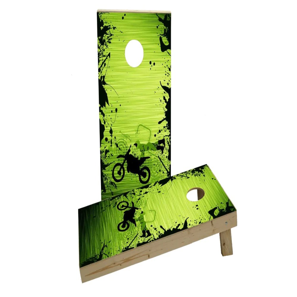 Motocross/Dirt Bike Themed Custom Cornhole Board Game Set