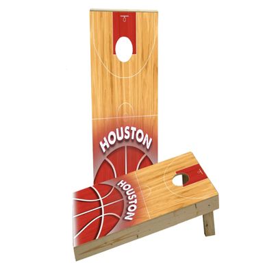 Basketball Houston Custom Cornhole Board Game Set