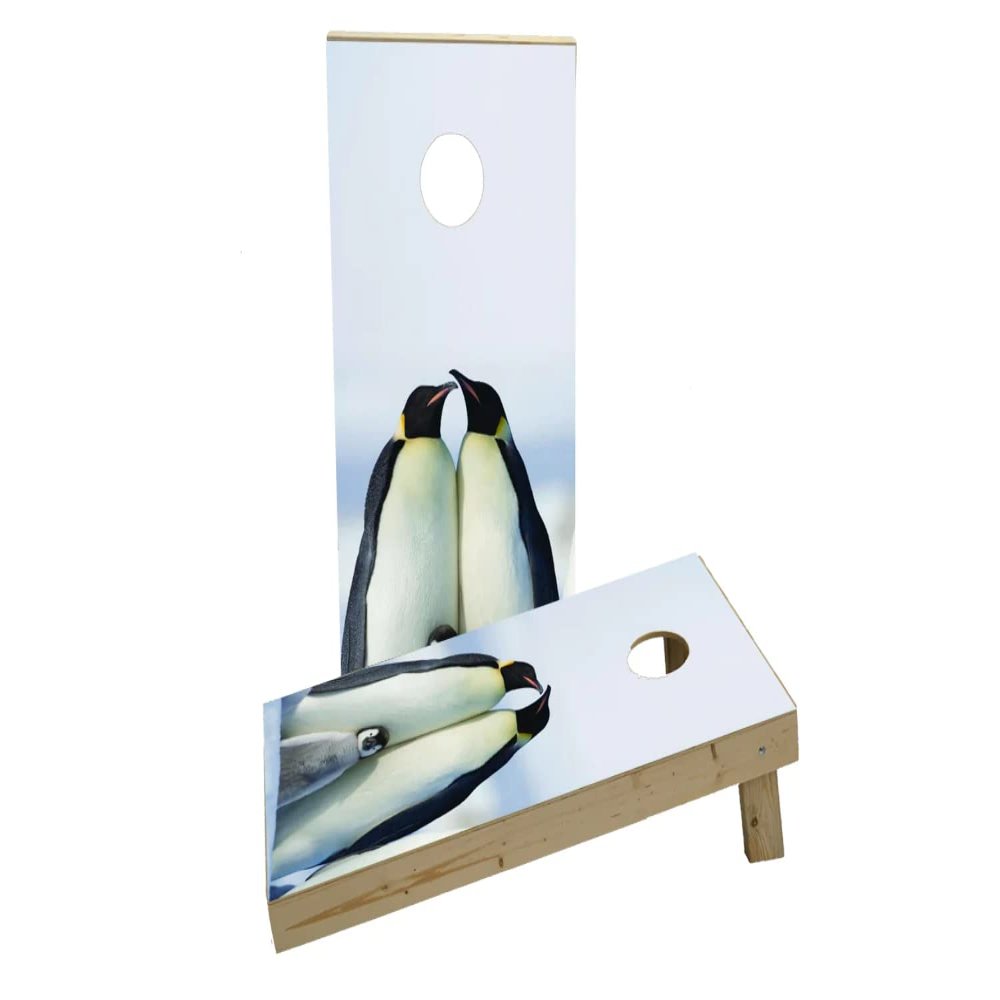 Penguin Family Custom Cornhole Board Game Set