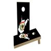 West Virginia State Flag Outline (Black Background) Custom Cornhole Board Game Set view 1