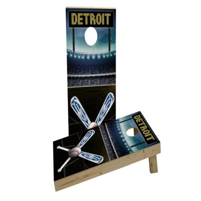 Detroit Baseball Themed Custom Cornhole Board Game Set