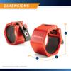 SteelBody Olympic Barbell Lock Jaw Collar Clips Free Weights Accessories OBC-6 Red Aluminum view 2