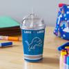 Rico Industries NFL Football Detroit Lions 12oz Team Color Laser Engraved Youth Plastic Tumbler view 3