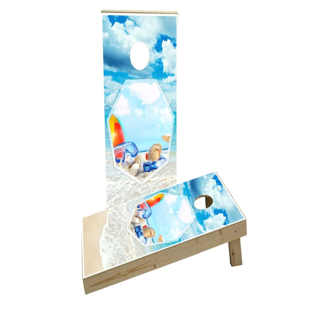Beach #4 Custom Cornhole Board Game Set