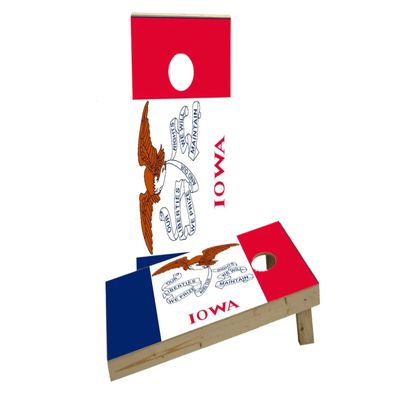 Iowa State Flag Custom Cornhole Board Game Set