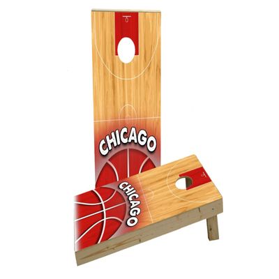 Basketball Chicago Custom Cornhole Board Game Set