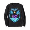 Hawaii Kauai Surf Beach Palms Aloha Oahu Gift Souvenir USA Long Sleeve T-Shirt view 1