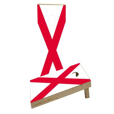 Alabama State Flag Custom Cornhole Board Game Set