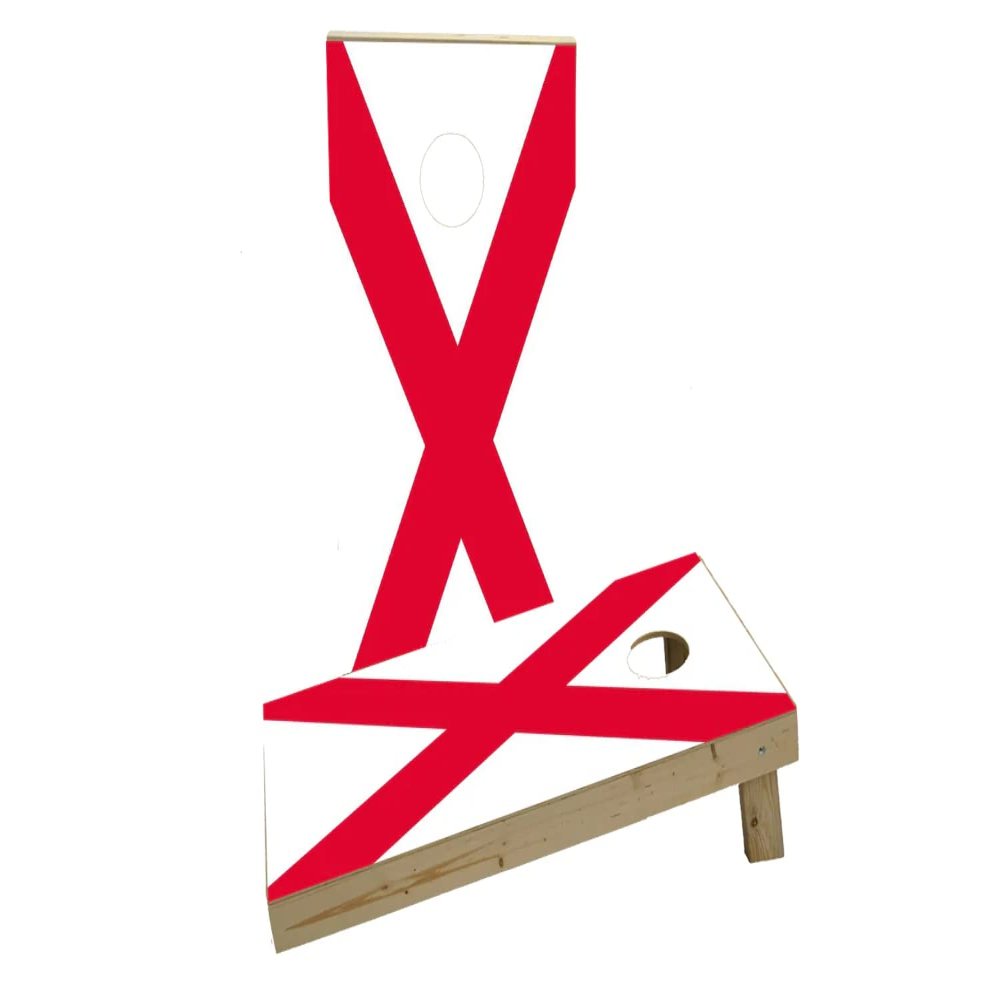 Alabama State Flag Custom Cornhole Board Game Set