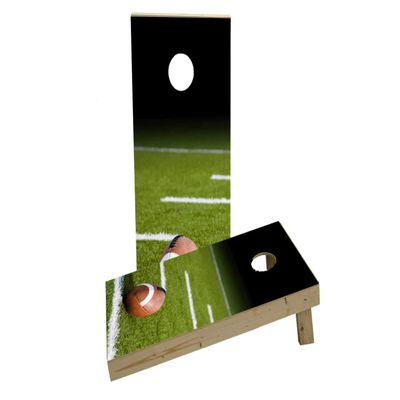Football Field w/Ball Custom Cornhole Board Game Set