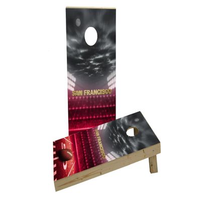 San Francisco Football Themed Custom Cornhole Board Game Set