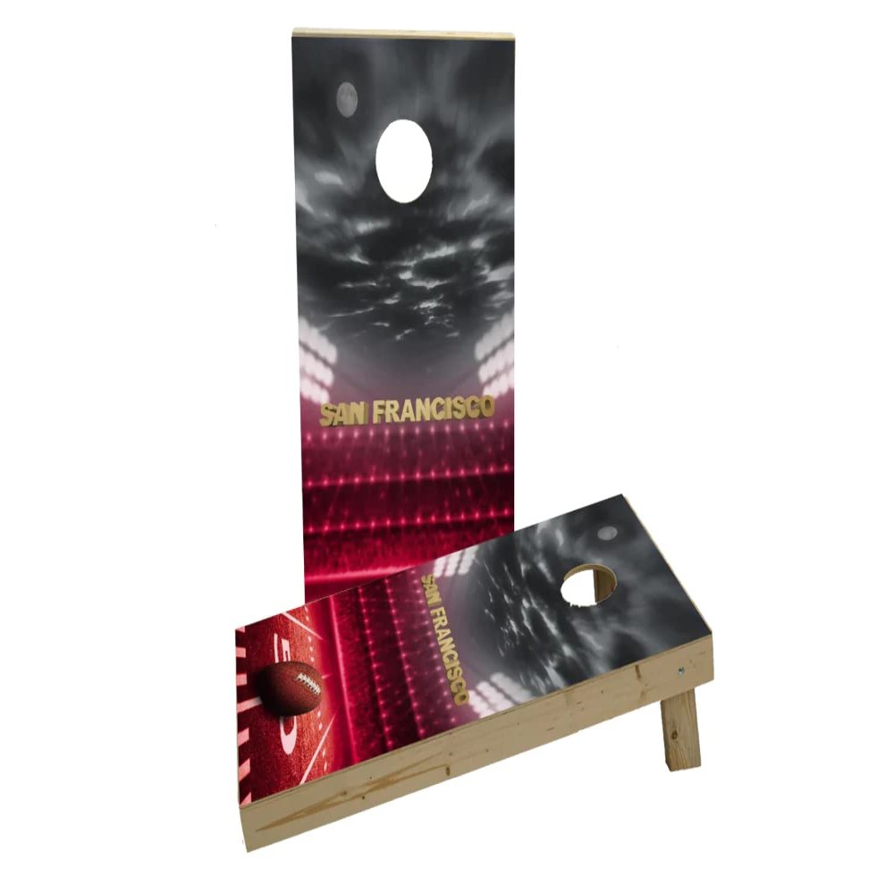 San Francisco Football Themed Custom Cornhole Board Game Set