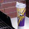 Rico Industries NFL Football Minnesota Vikings 24oz Acrylic Tumbler with Hinged Lid view 2