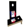 Iowa State Flag Outline (Black Background) Custom Cornhole Board Game Set view 1