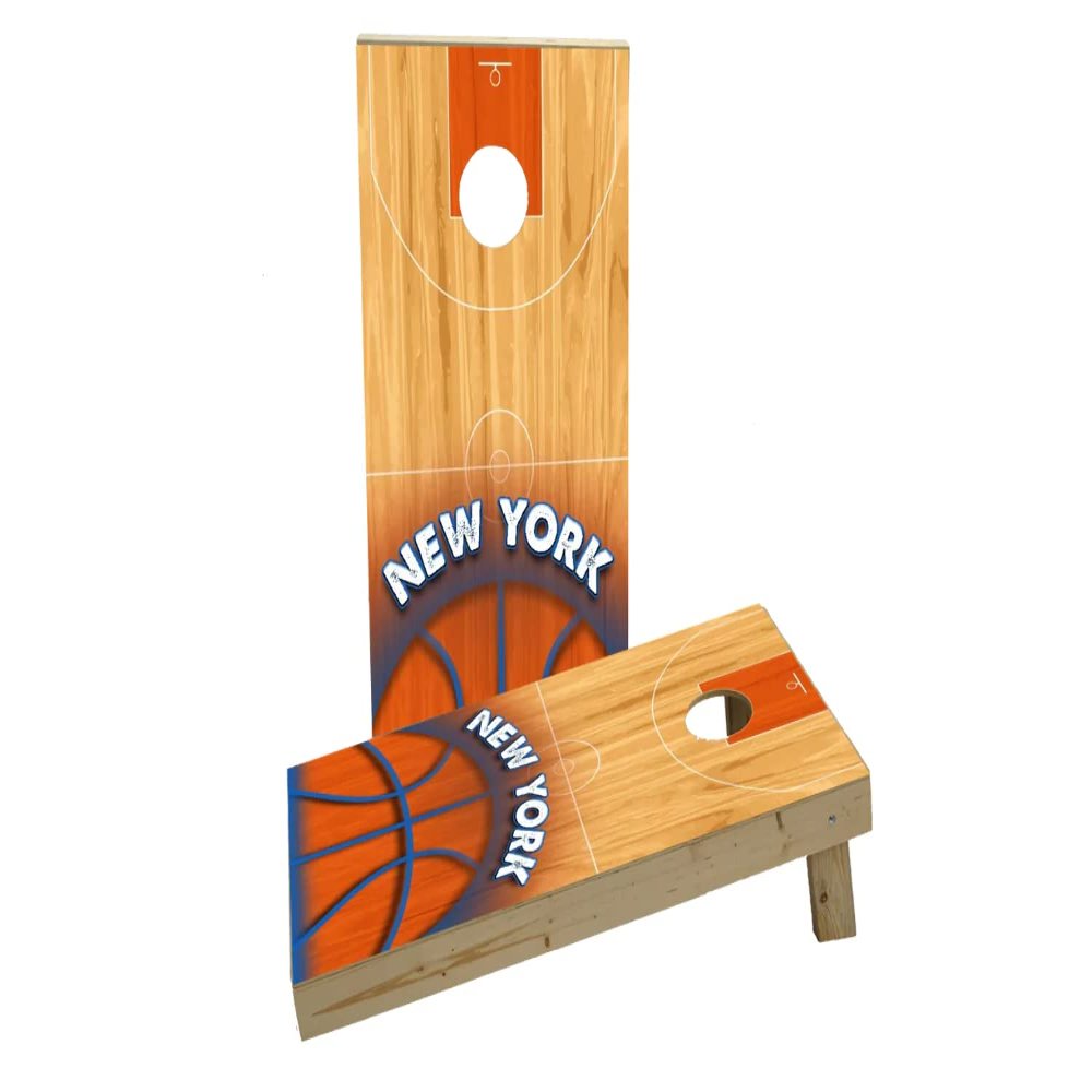 Basketball New York Custom Cornhole Board Game Set
