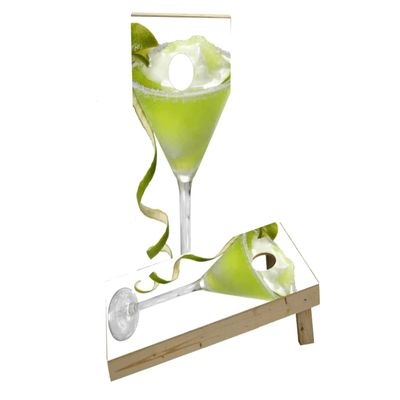 Margarita Glass Custom Cornhole Board Game Set