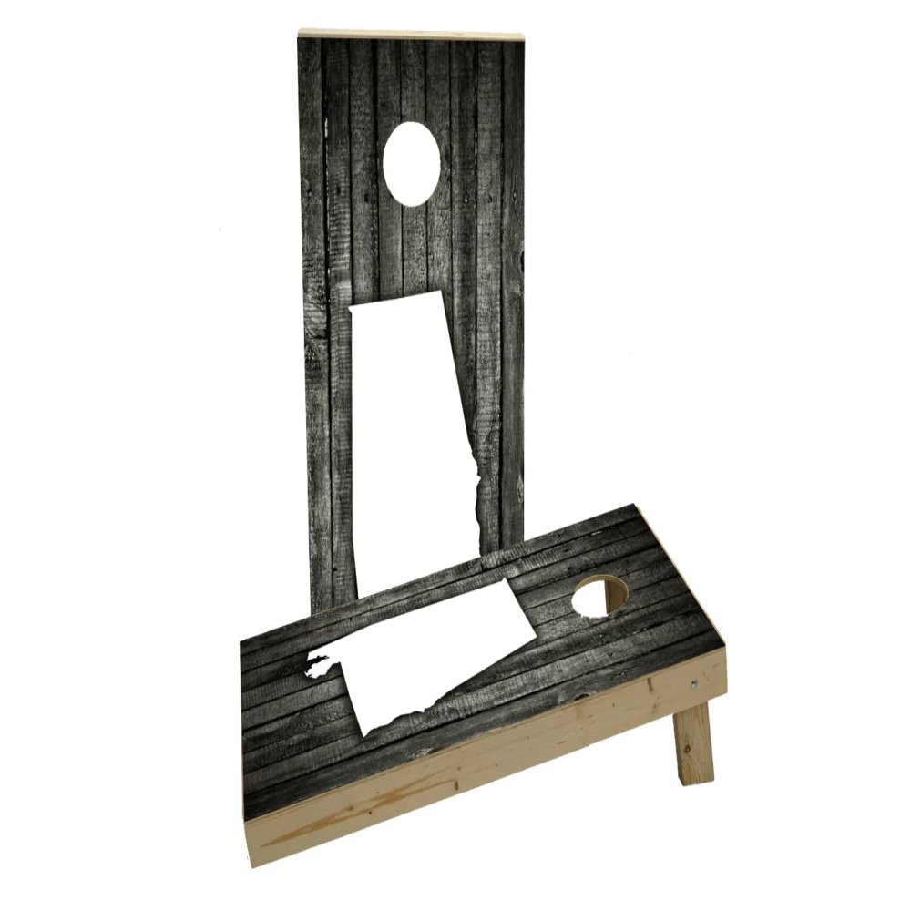 Wood Slat (Alabama) Theme Custom Cornhole Board Game Set
