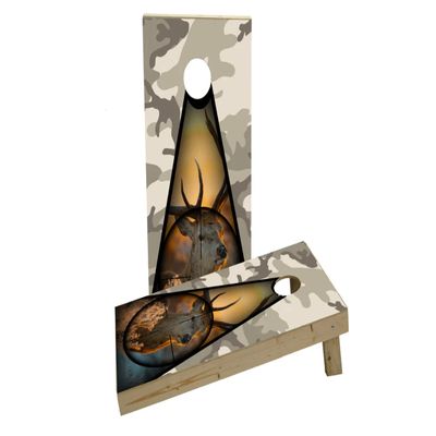 Deer Hunter & Camo Custom Cornhole Board Game Set
