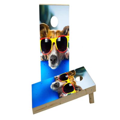 Summer Dog Custom Cornhole Board Game Set