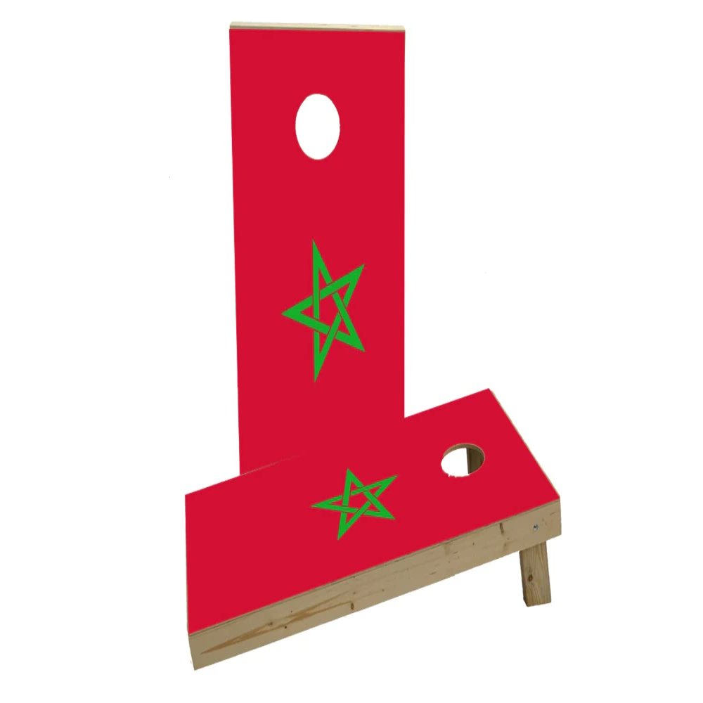 Morocco National Flag Custom Cornhole Board Game Set