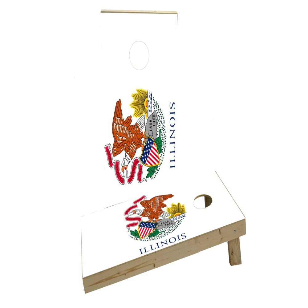 Illinois State Flag Custom Cornhole Board Game Set