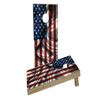 Waving American Flag Custom Cornhole Board Game Set view 1